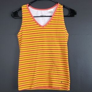 Danskin striped tank attached bra size small
